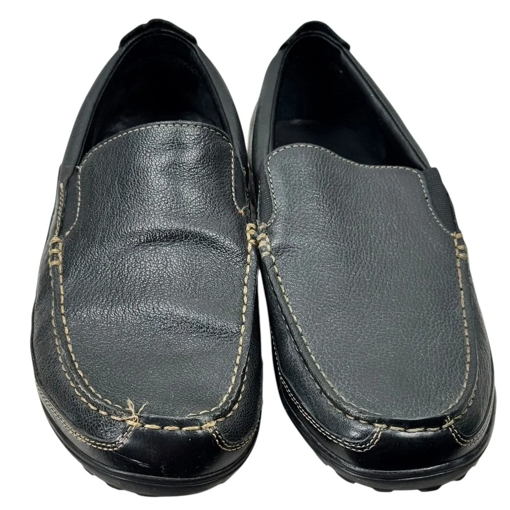 Cole Haan Driving Loafer Shoes Mens Size 10W Black‎ Leather Slip On Style C03557
